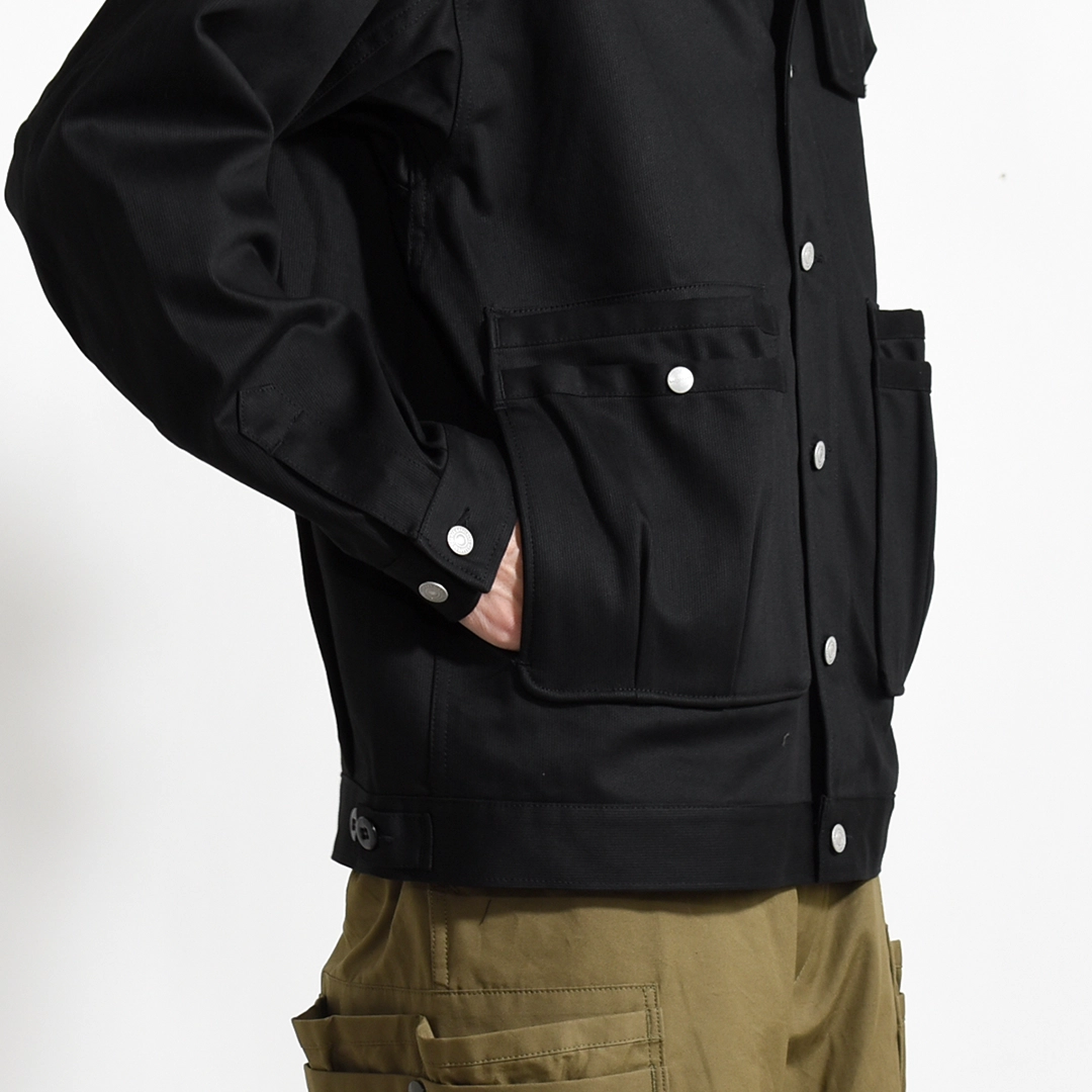 さくら様 ブルゾン S黒 SF-262318]SASSAFRAS(ササフラス)Overgrown Trug Jacket / Cotton