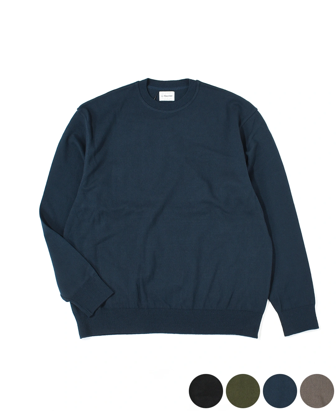 【未使用】Yonetomi Washi cotton knit ネイビー 3 95-254-006]Yonetomi NEW BASIC(ヨネトミニューベーシック) WAVECOTTON