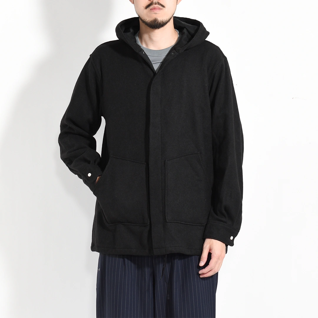 (s-043-bk)SUNNY ELEMENT(サニーエレメント)Grove Shirt/Wool Silk(グローブシャツ/ウールシルク)の商品画像