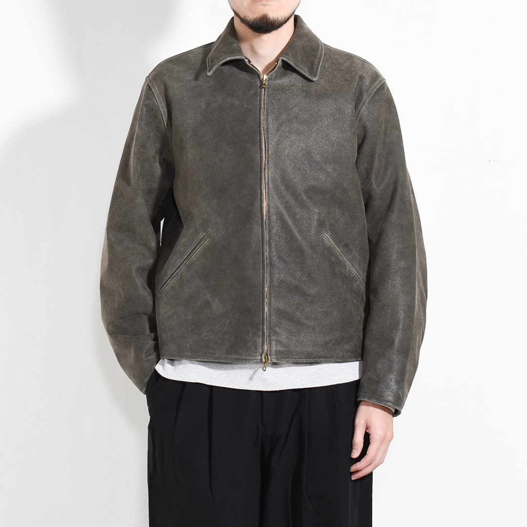 ジャケット・アウター marka LEATHER SPORTS JACKETCRACKED GOAT marka / マーカ ： LEATHER SPORTS JACKET -CRACKED GOAT LEATHER