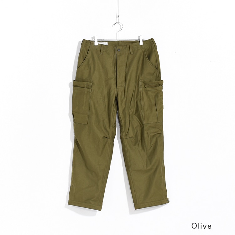 SASSAFRAS Overgrown Pants オーバーグロウンパンツ サッサフラス オーバーグロウン パンツ ミリタリー サテン オリーブ