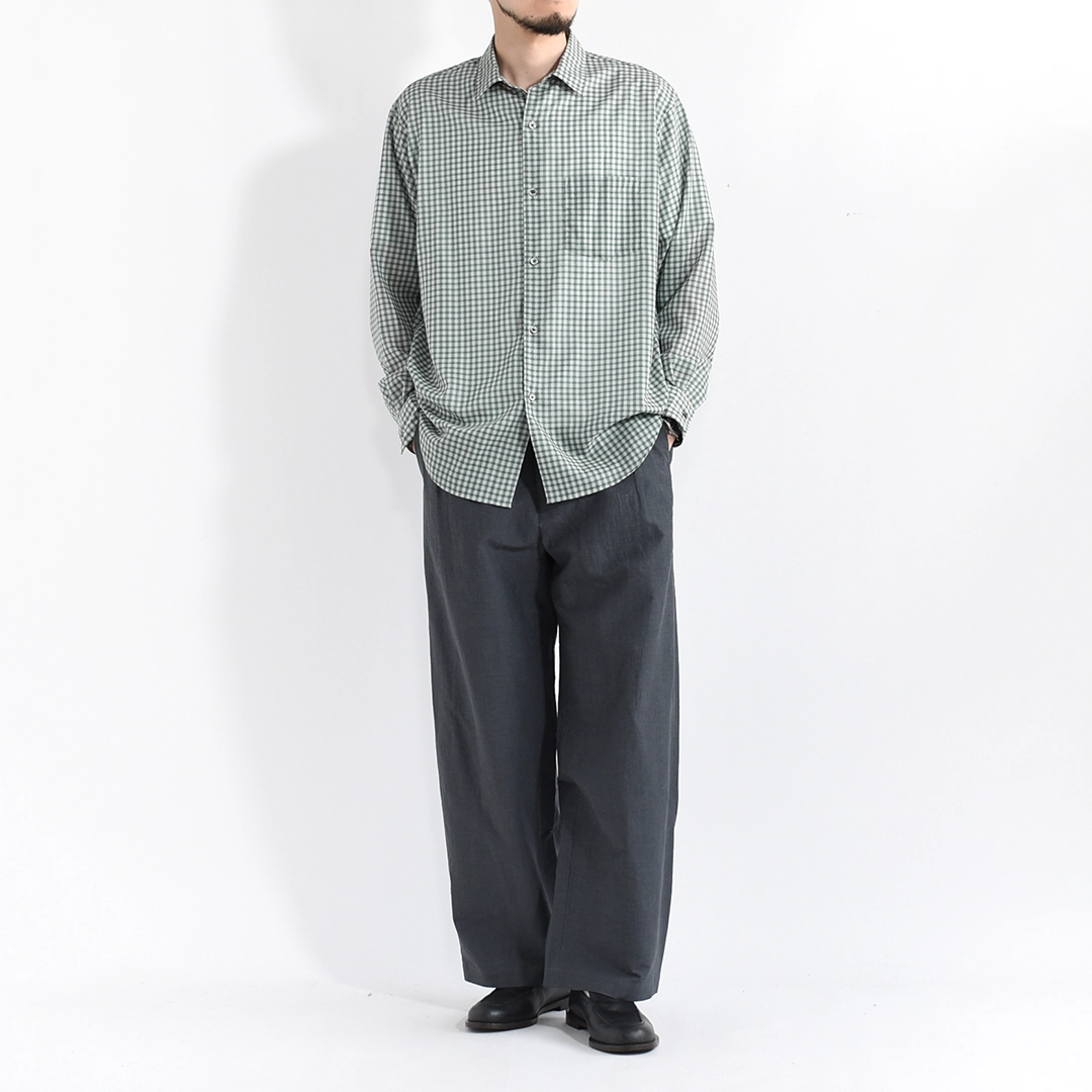 UNPT77C]un/unbient(アン/アンビエント)Easy Pants / Cotton Linen