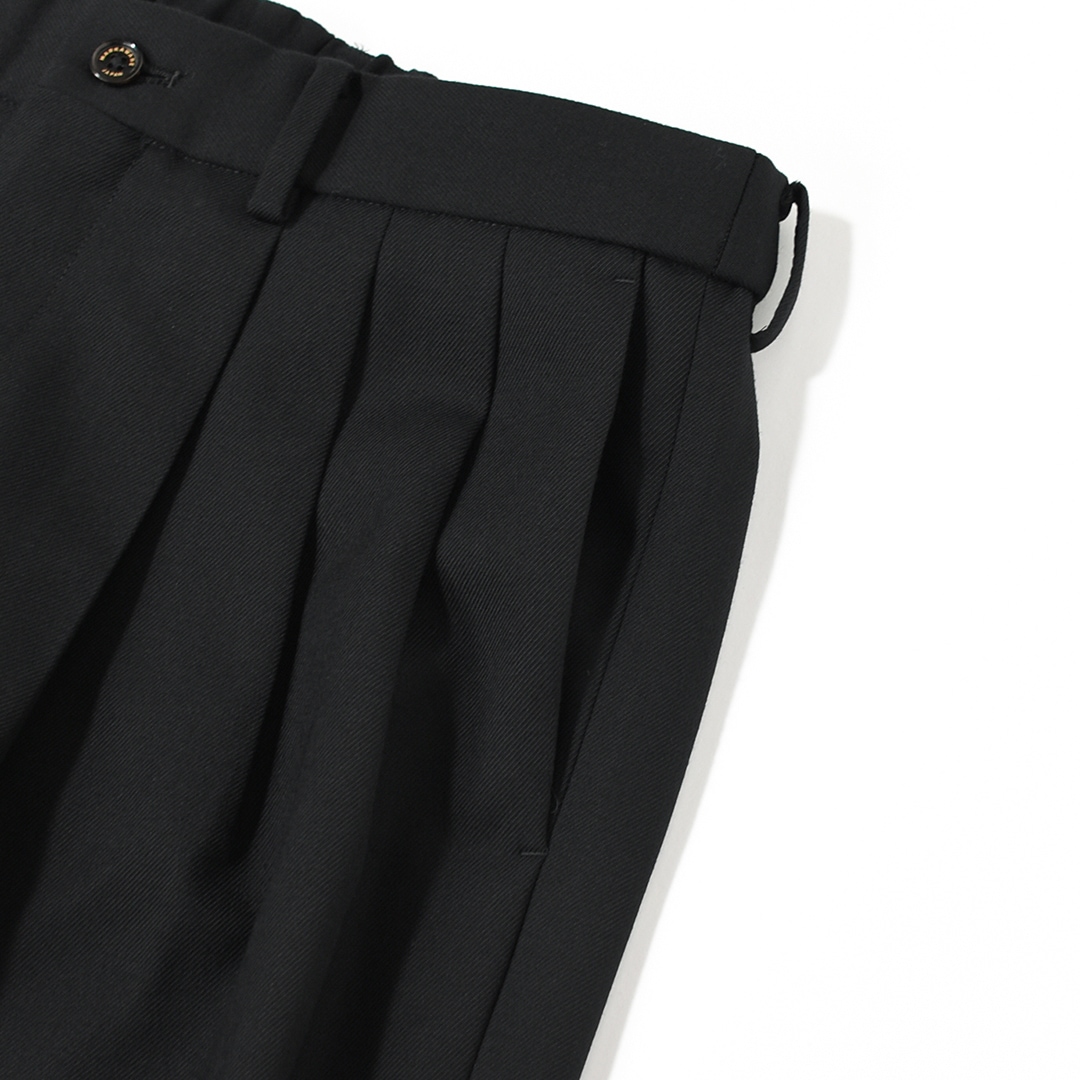 MARKAWARE オーガニックウール トリプルプリーテッドワイドトラウザーズ 3/60 オーガニックウールサバイバルクロス® / トリプルプリーテッド