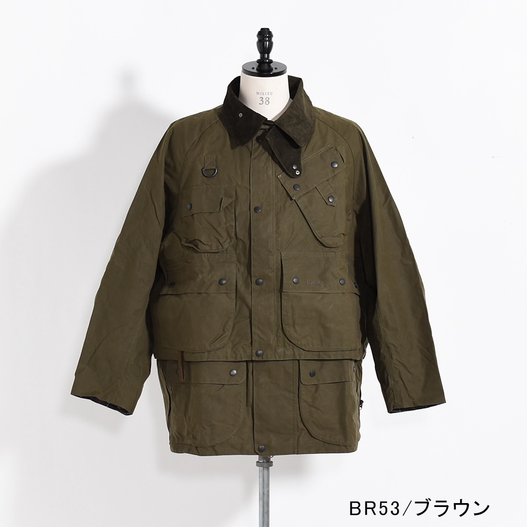 norbit ノーカラー羽織ジャケット ブラウンカーキ MCA1164]Barbour × norbit by Hiroshi Nozawa(バブアー×ノービットバイ