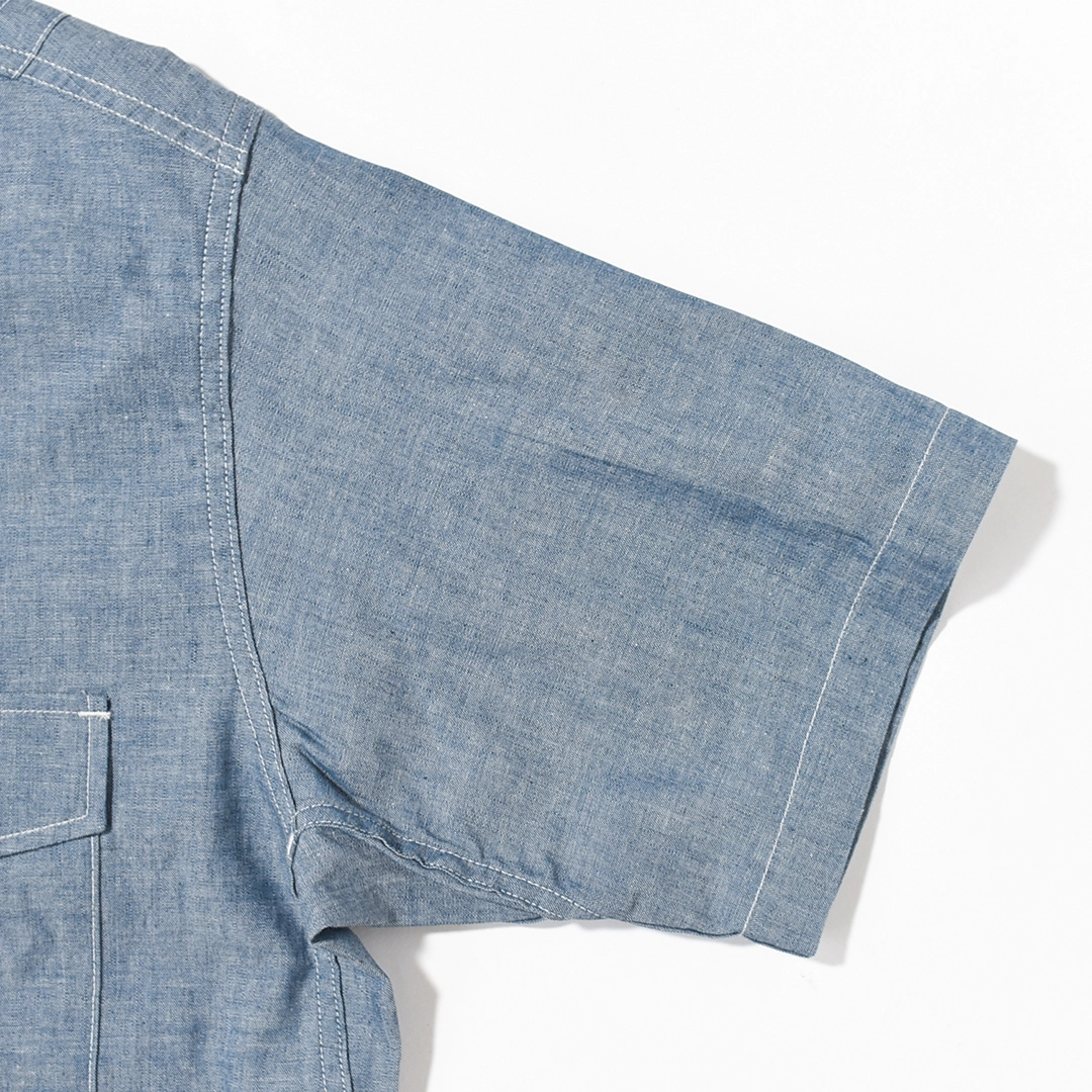 [SF-262353]SASSAFRAS (ササフラス) Digs Crew Half 1/2 - 5oz Chambray (ディグズクルーハーフ 1/2 - 5オンスシャンブレー)の商品画像