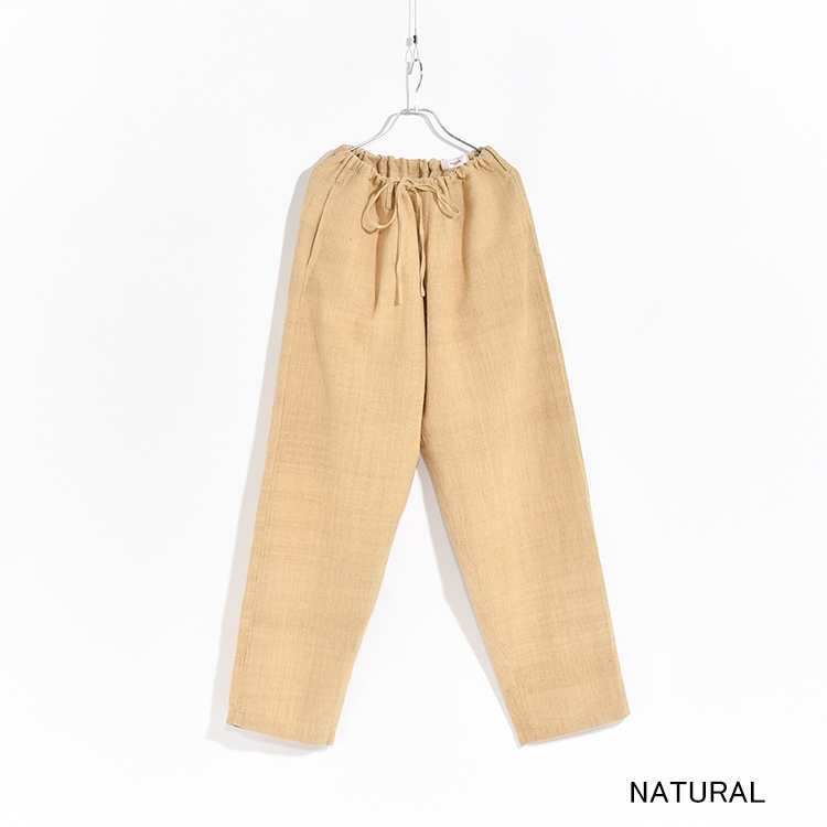 【30% OFF】[A4S-N001W]alvana(アルヴァナ/アルバナ) Handspun hemp easy pants (ハンドスパンヘンプイージーパンツ)[OUTLET]の商品画像