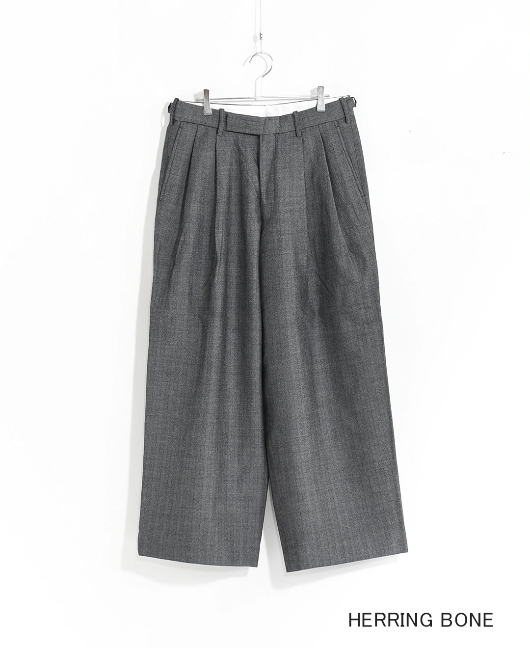 m25c12pt01c]marka(マーカ) Tumbled Wool Serge Two Tuck Baggy