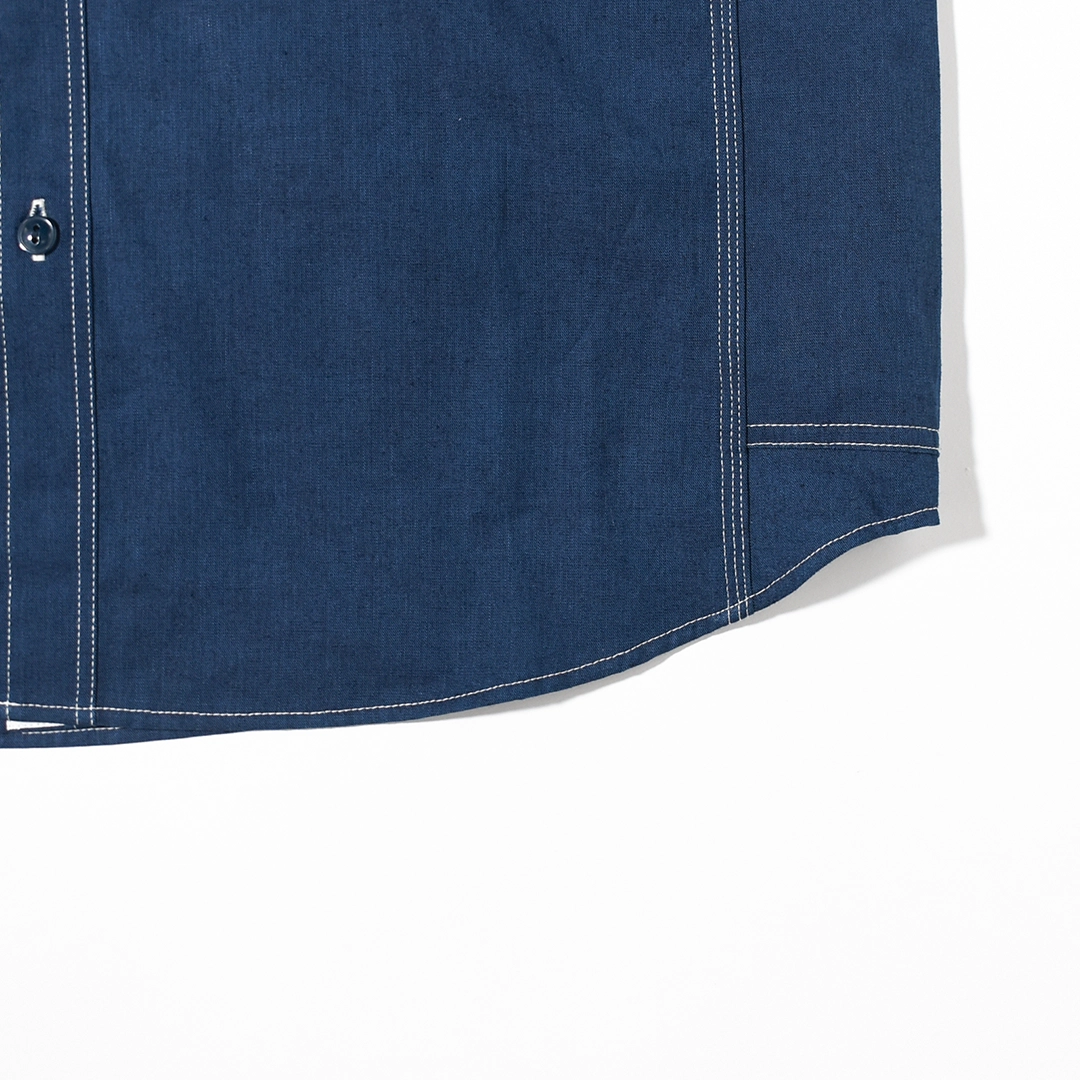 [SF-262355]SASSAFRAS(ササフラス) Garender Shirt 1/2 Indigo Chambray (ガーデナーシャツ 1/2 インディゴシャンブレー)の商品画像