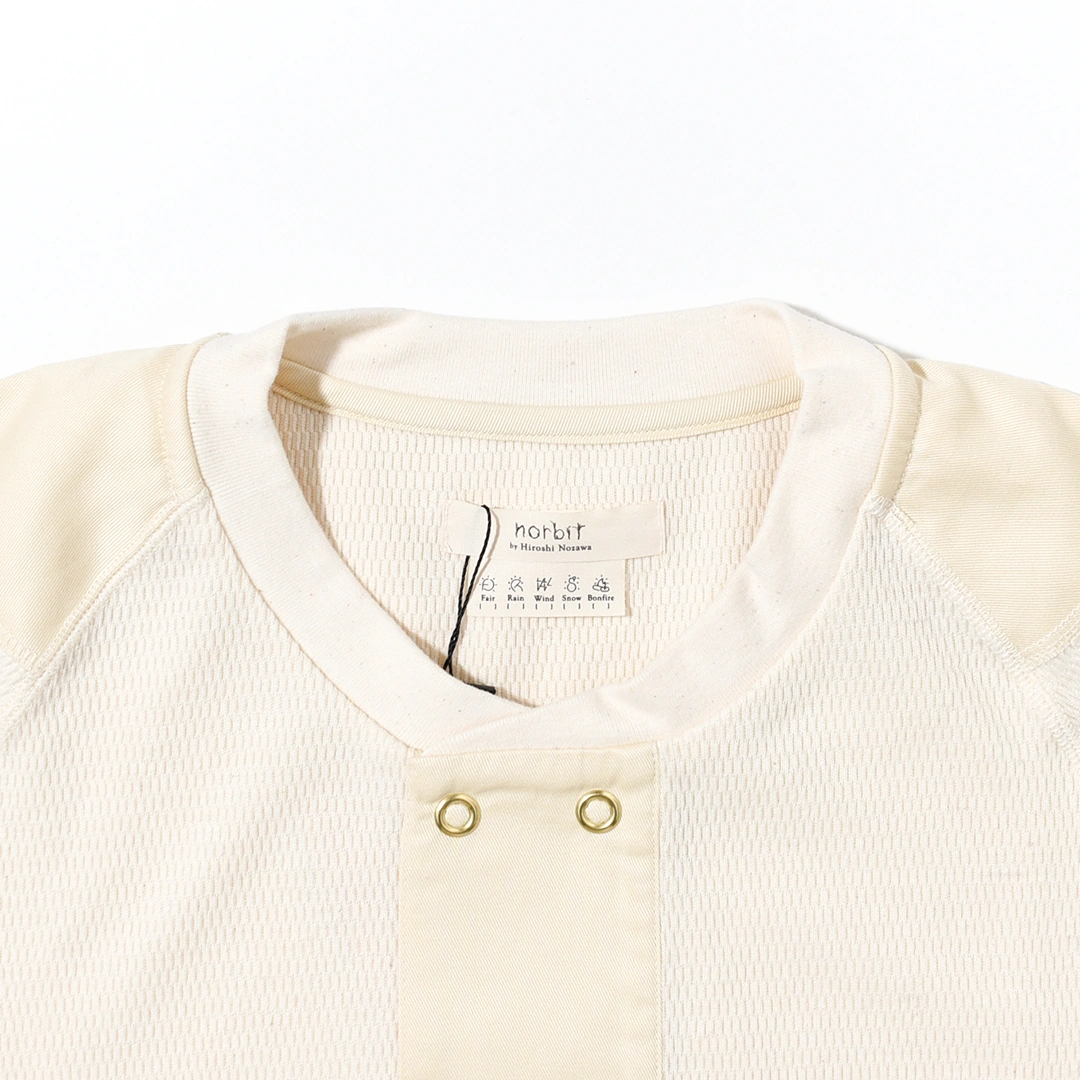 [HNCS-2004]norbit by Hiroshi Nozawa(ノービットバイヒロシノザワ) Wool cotton waffle Henley neck T-shirts (ウールコットンワッフルヘンリーネックTシャツ)の商品画像