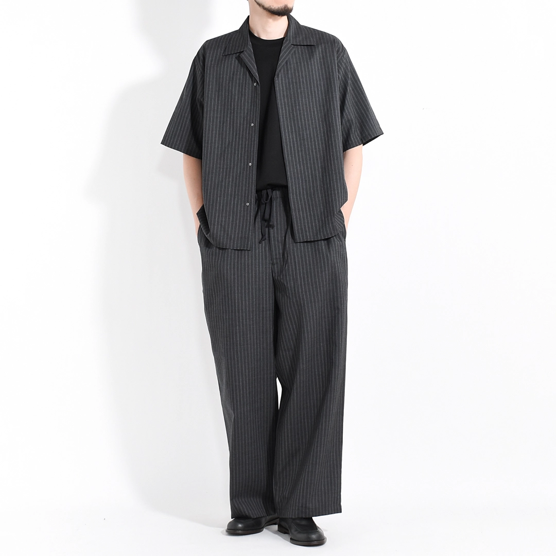 [m26a11sh02b]marka(マーカ) 2/72 Wool Tropical Washer Fly Front Open Collar S/S Shirt(2/72 ウールトロピカルワッシャーフライフロントオープンカラーS/Sシャツ)の商品画像