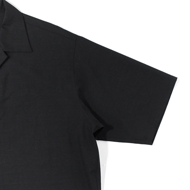 [m26a11sh02b]marka(マーカ) 2/72 Wool Tropical Washer Fly Front Open Collar S/S Shirt(2/72 ウールトロピカルワッシャーフライフロントオープンカラーS/Sシャツ)の商品画像