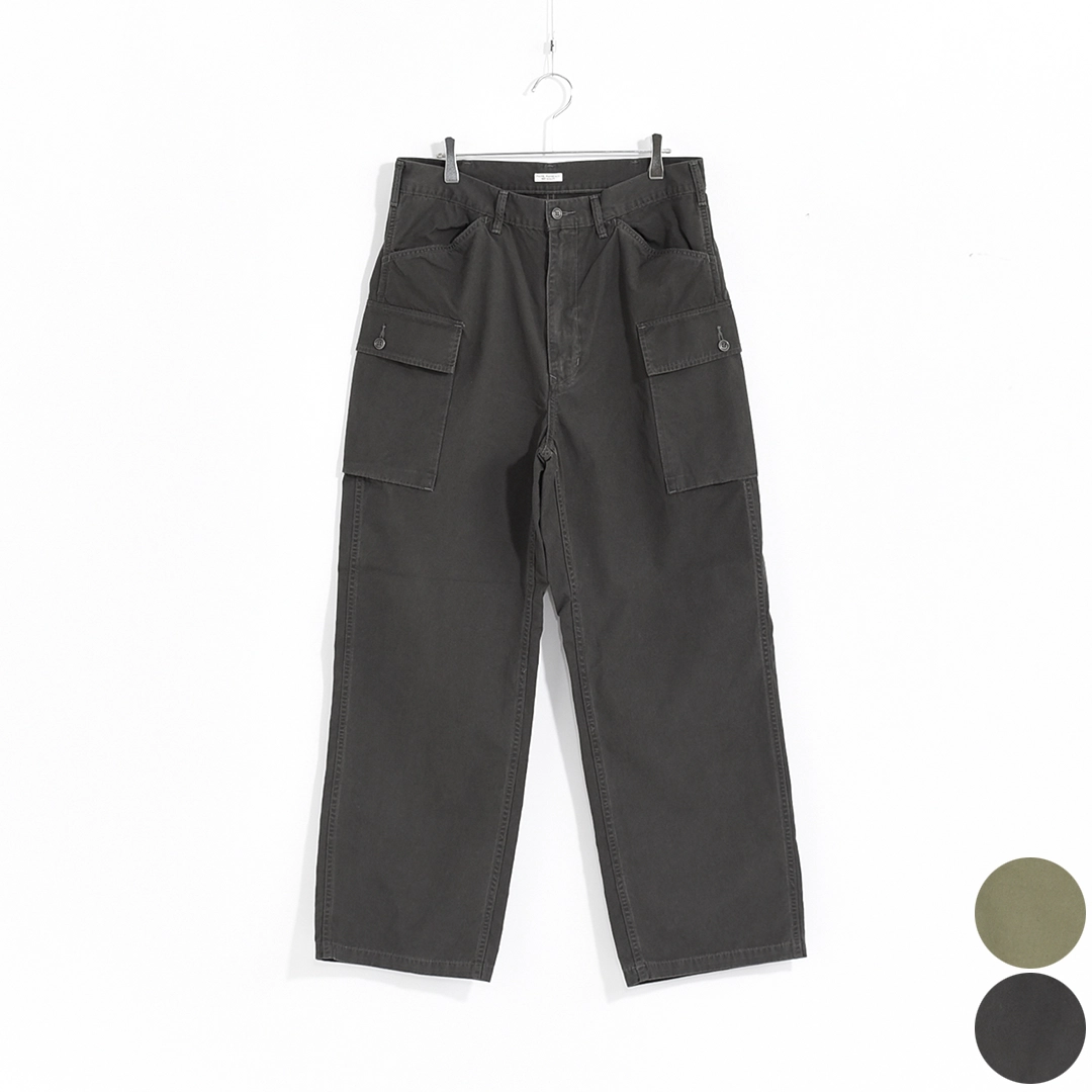 PHIGVEL フィグベル ワークパンツ トラウザー シンチバック 34×31 PMAV-PT03]PHIGVEL(フィグベル) Poplin Cloth Cargo Trousers(ポプリン