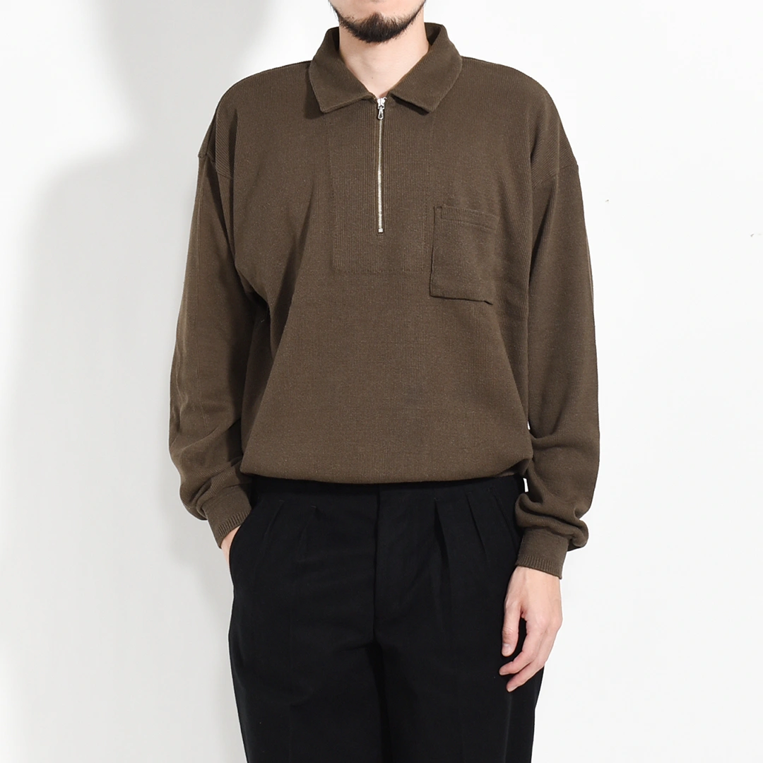トップス OLD JOE 252OJ-CT04)OLD JOE(オールドジョー)Quater Zip Silk Nep Ribbed