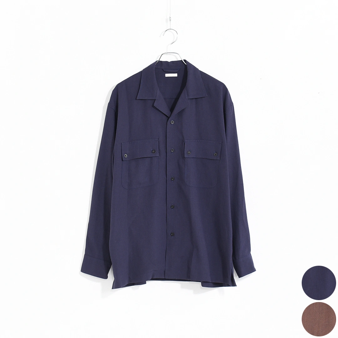 USH61-KC218]ULTERIOR(アルテリア)RAYON LINEN CHECK W/P SHIRT