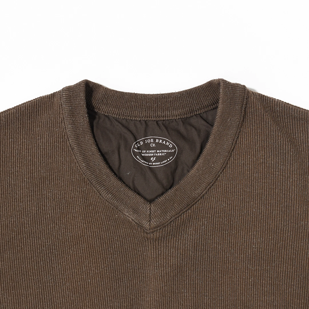 (252OJ-CT05)OLD JOE(オールドジョー)V-Neck Silk Nep Ribbed Tops(Vネックシルクネップリブドトップス)の商品画像