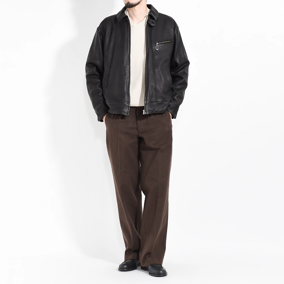 (252OJ-CT05)OLD JOE(オールドジョー)V-Neck Silk Nep Ribbed Tops(Vネックシルクネップリブドトップス)の商品画像