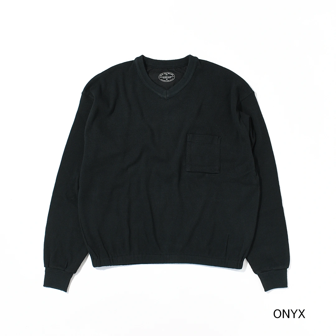 252OJ-CT05)OLD JOE(オールドジョー)V-Neck Silk Nep Ribbed Tops(V