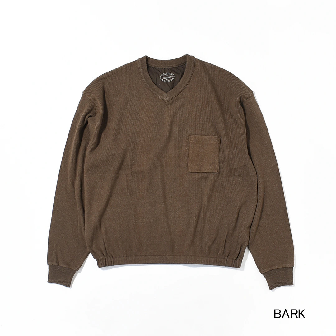 252OJ-CT05)OLD JOE(オールドジョー)V-Neck Silk Nep Ribbed Tops(V