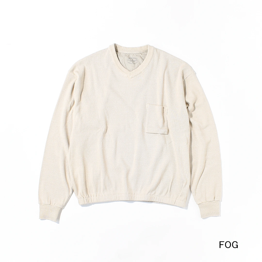 252OJ-CT05)OLD JOE(オールドジョー)V-Neck Silk Nep Ribbed Tops(V