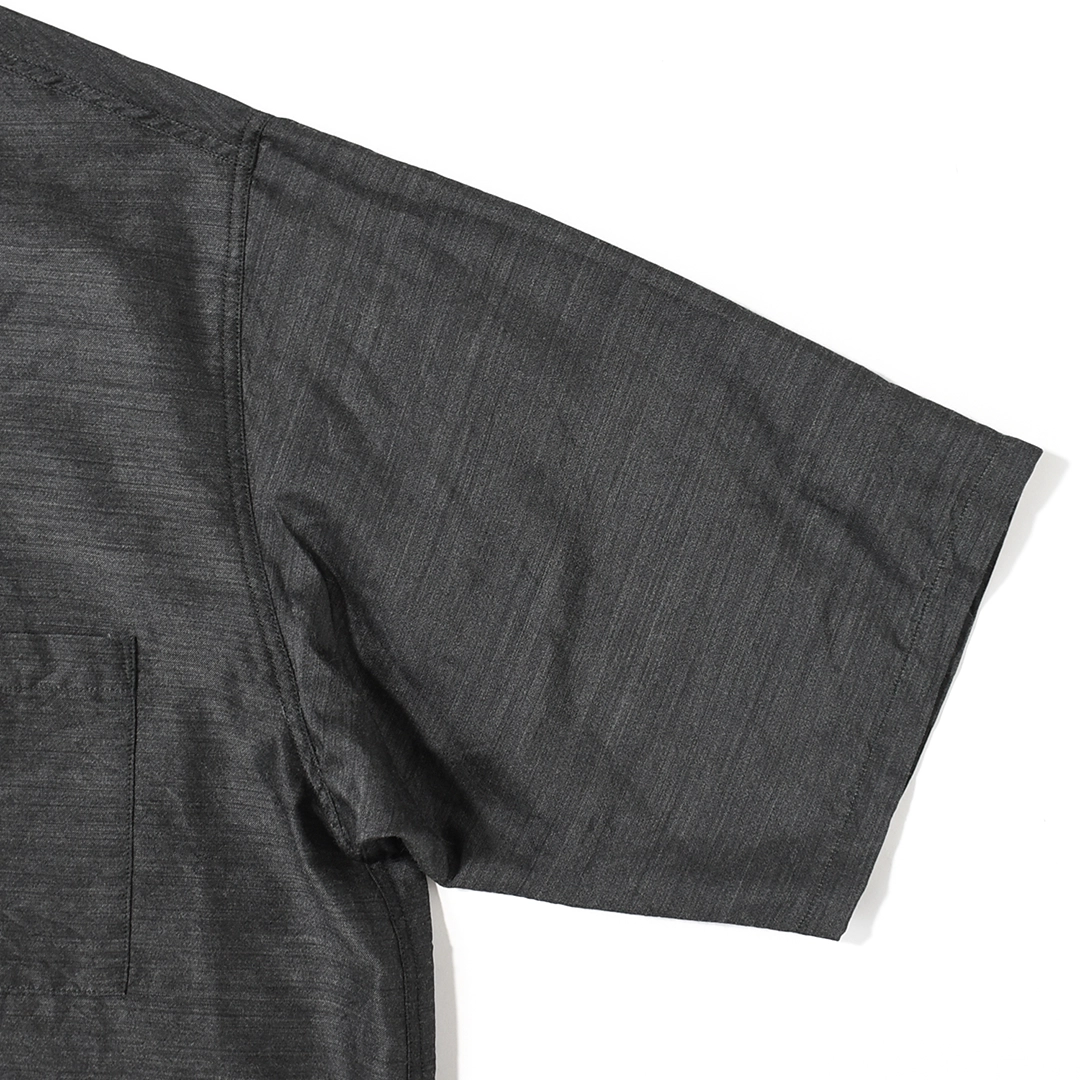 [m26c04sh02b]marka(マーカ) Silk/Wool Feather Twill Open Collar S/S Shirt(シルクウールフェザーツイルオープンカラーS/Sシャツ)の商品画像