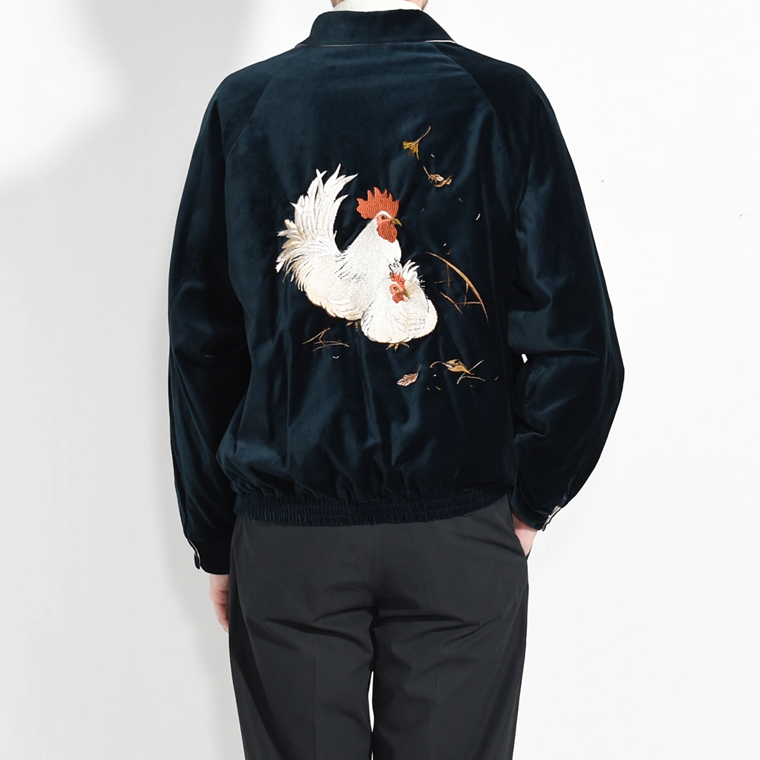 252OJ-JK12)OLD JOE(オールドジョー)Stunning Velvet Souvenir Jacket