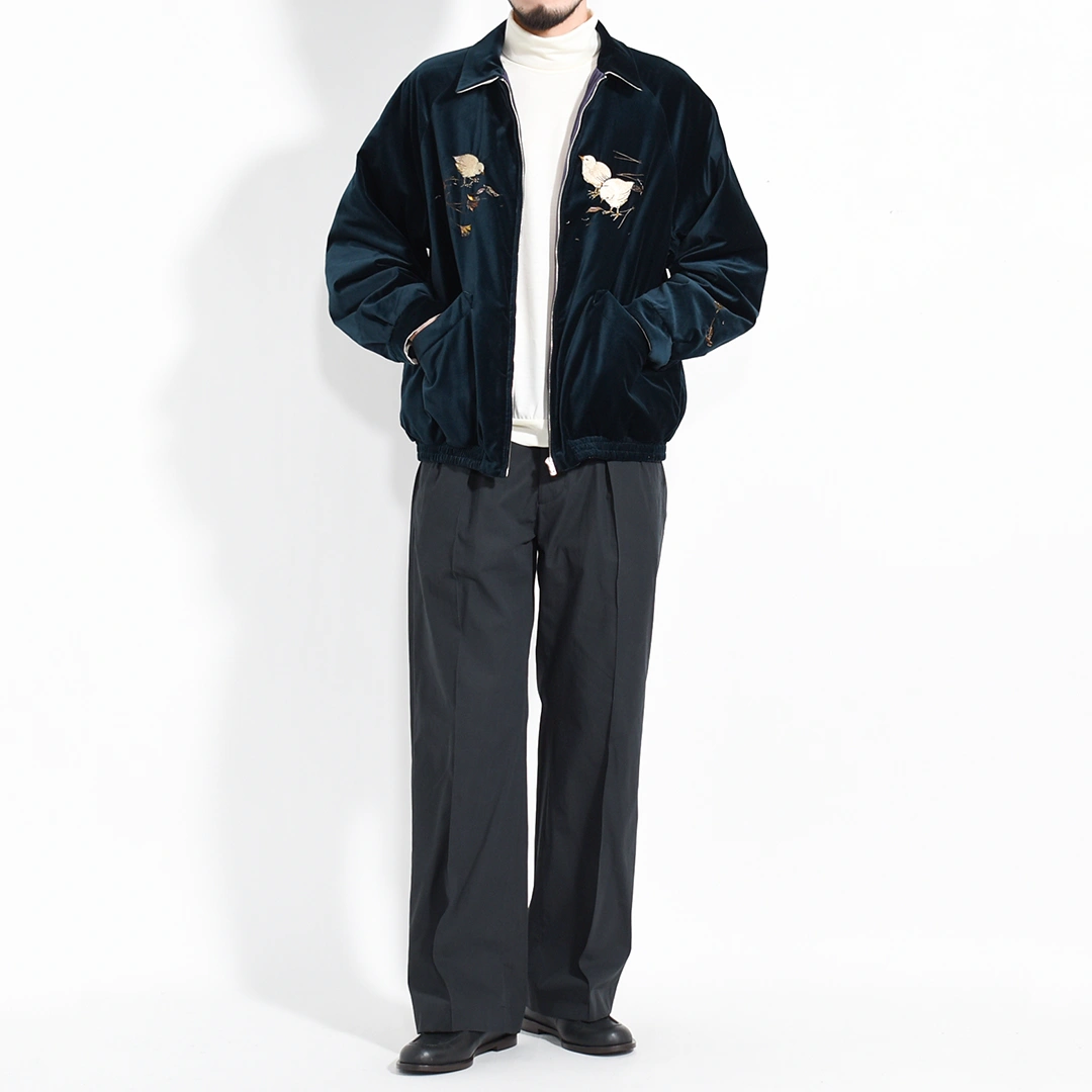 252OJ-JK12)OLD JOE(オールドジョー)Stunning Velvet Souvenir Jacket