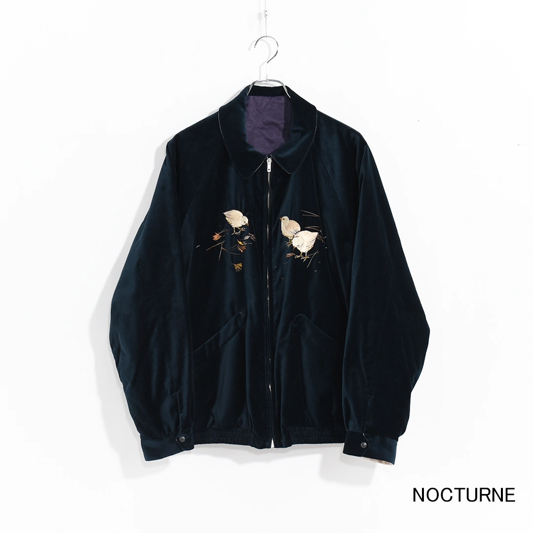 252OJ-JK12)OLD JOE(オールドジョー)Stunning Velvet Souvenir Jacket
