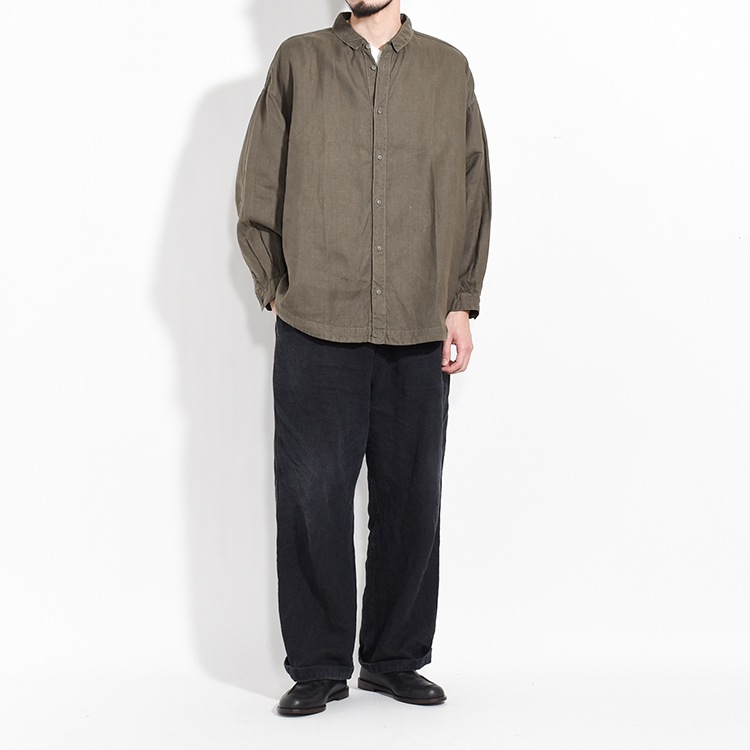 mittan SH-131DC 蓬(濃) サイズ2 SH-91DC]MITTAN(ミタン/ミッタン)大麻シャツ(草木濃染) | MITTAN