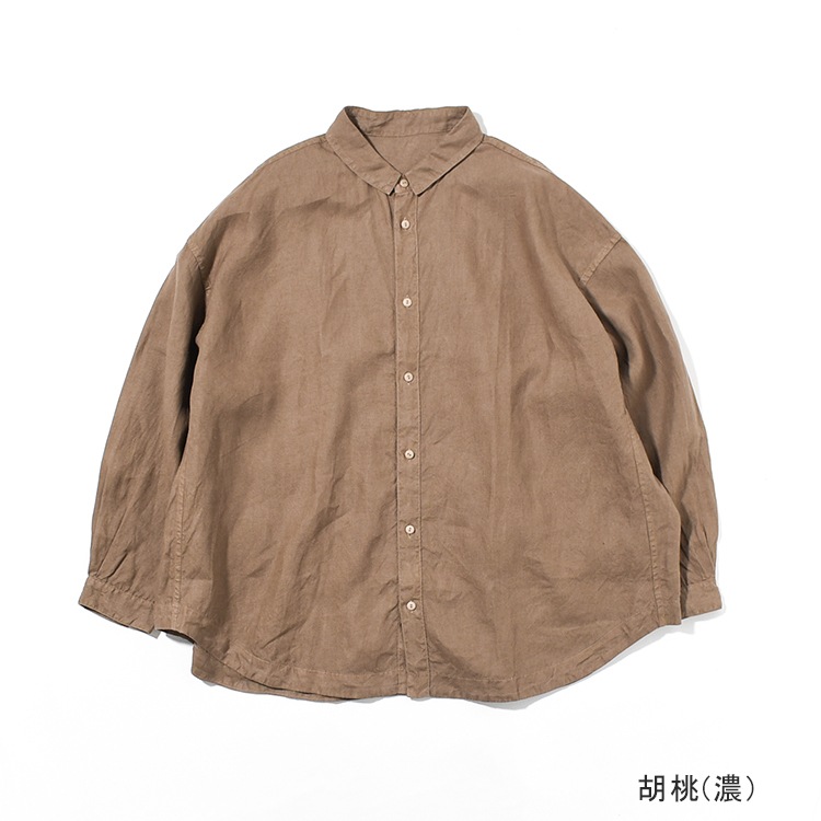 mittan SH-131DC 蓬(濃) サイズ2 SH-91DC]MITTAN(ミタン/ミッタン)大麻シャツ(草木濃染) | MITTAN