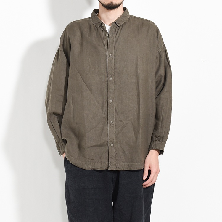 SH-121DC]MITTAN(ミタン/ミッタン)やわらか大麻ビッグシャツ(草木濃染