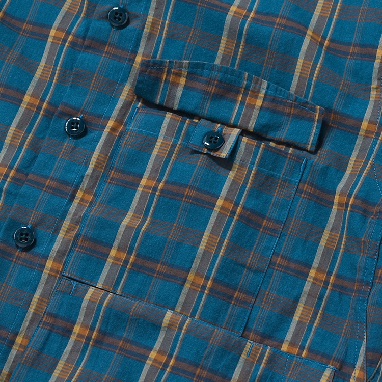 SF-242133] SASSAFRAS (ササフラス) Digs Crew Half 1/2 Madras Check