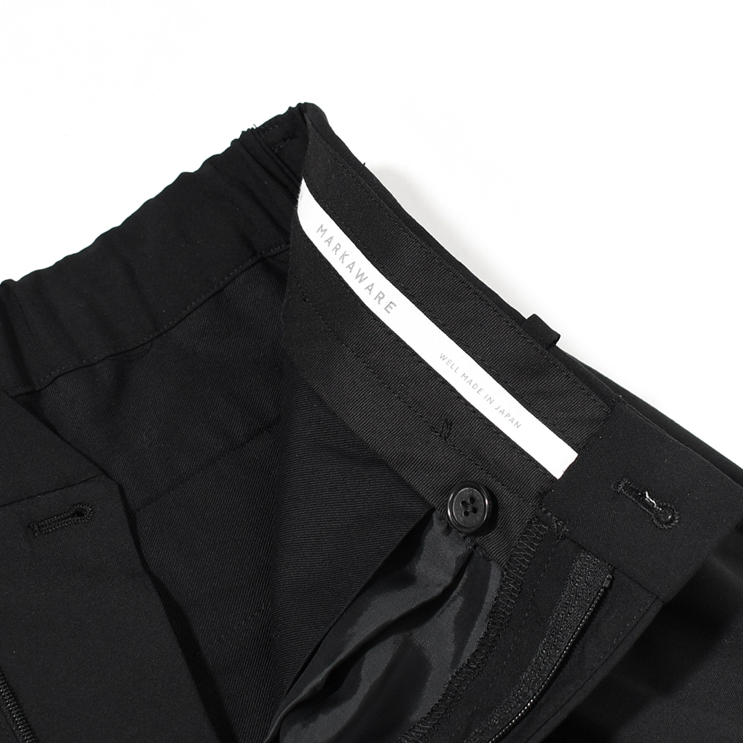 [a26a15pt03c]MARKAWARE (マーカウェア)Organic Wool 2/80 Tropical Triple Pleated Wide Trousers(オーガニックウール2/80トロピカルトリプルプリーテッドワイドトラウザーズ)の商品画像
