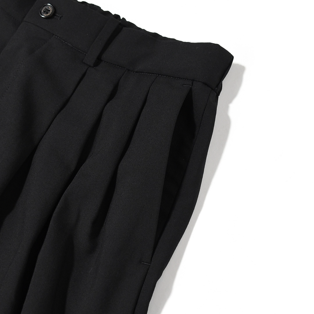 [a26a15pt03c]MARKAWARE (マーカウェア)Organic Wool 2/80 Tropical Triple Pleated Wide Trousers(オーガニックウール2/80トロピカルトリプルプリーテッドワイドトラウザーズ)の商品画像