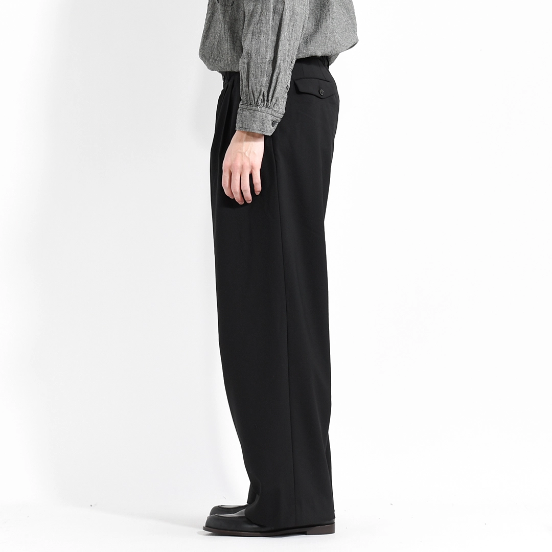 [a26a15pt03c]MARKAWARE (マーカウェア)Organic Wool 2/80 Tropical Triple Pleated Wide Trousers(オーガニックウール2/80トロピカルトリプルプリーテッドワイドトラウザーズ)の商品画像