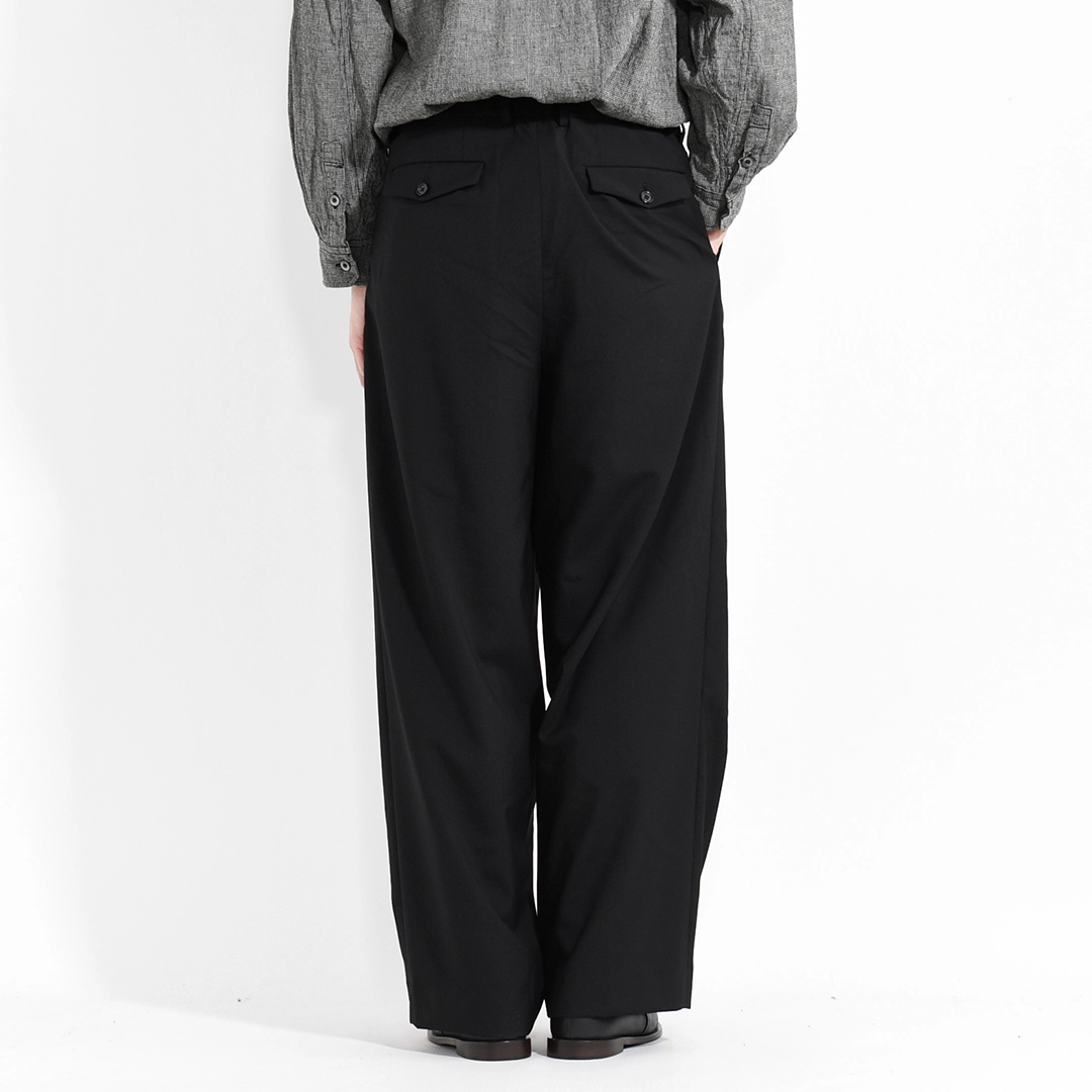 [a26a15pt03c]MARKAWARE (マーカウェア)Organic Wool 2/80 Tropical Triple Pleated Wide Trousers(オーガニックウール2/80トロピカルトリプルプリーテッドワイドトラウザーズ)の商品画像