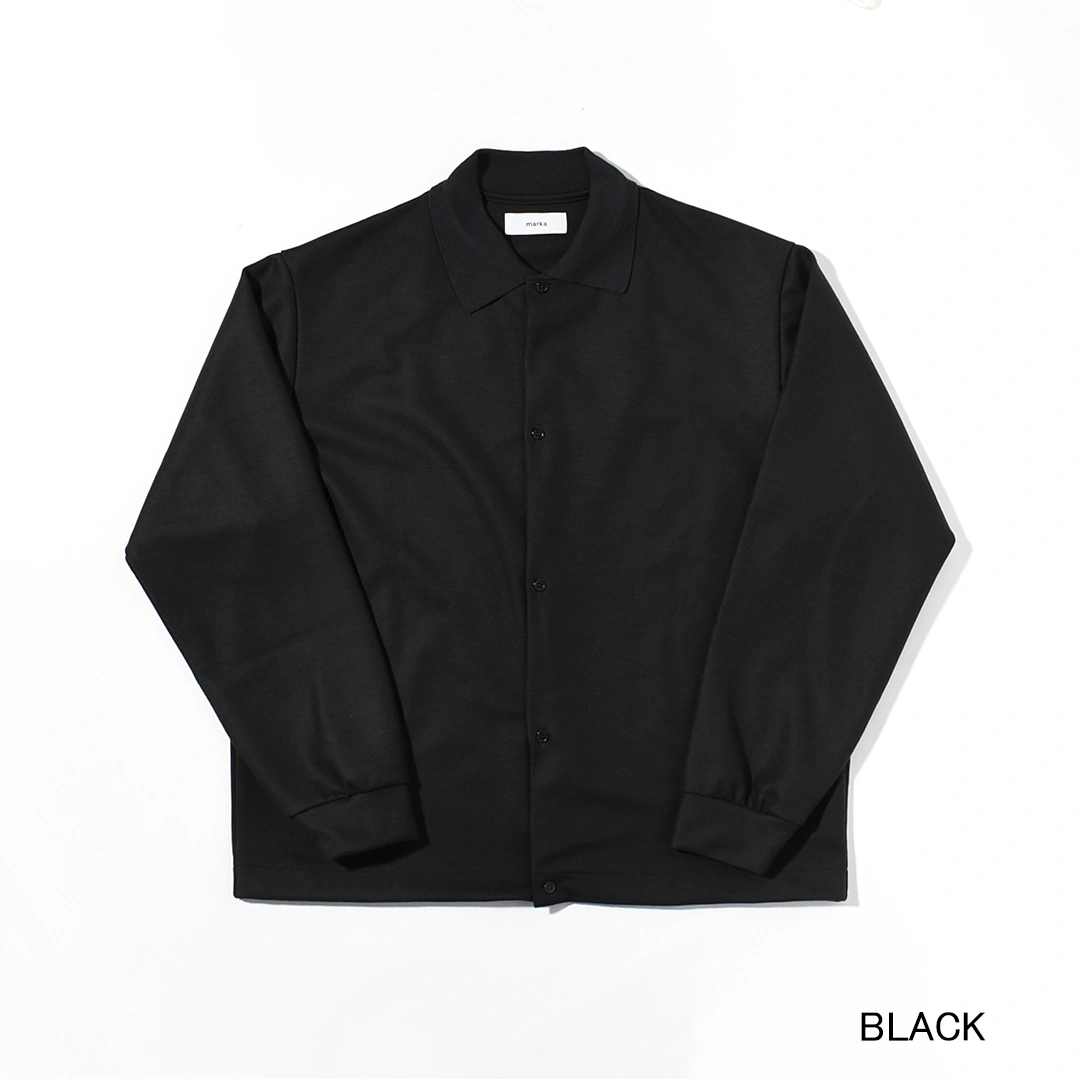 [m25d11cs01c]marka(マーカ) Super 140S Wool Knit Shirt Cardigan(Super140's ウール天竺シャツカーディガン)の商品画像