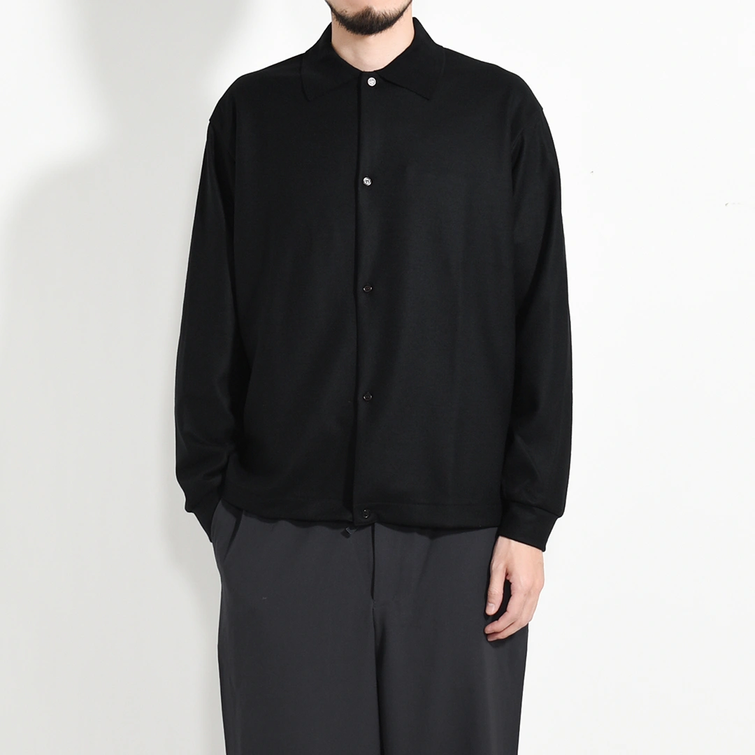 [m25d11cs01c]marka(マーカ) Super 140S Wool Knit Shirt Cardigan(Super140's ウール天竺シャツカーディガン)の商品画像