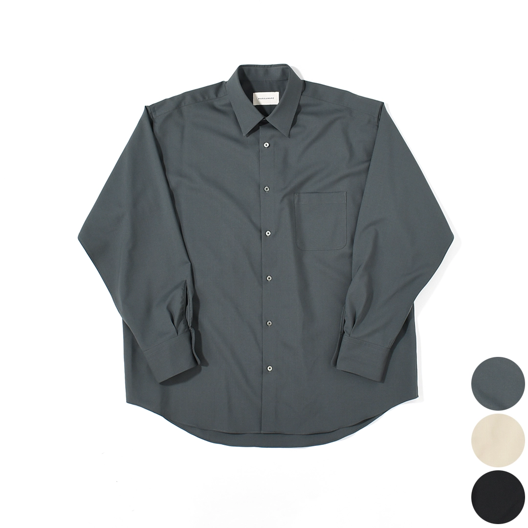 [a26a15sh01c]MARKAWARE (マーカウェア)Organic Wool 2/80 Tropical Comfort Fit Shirt(オーガニックウール2/80トロピカルコンフォートフィットシャツ)の商品画像