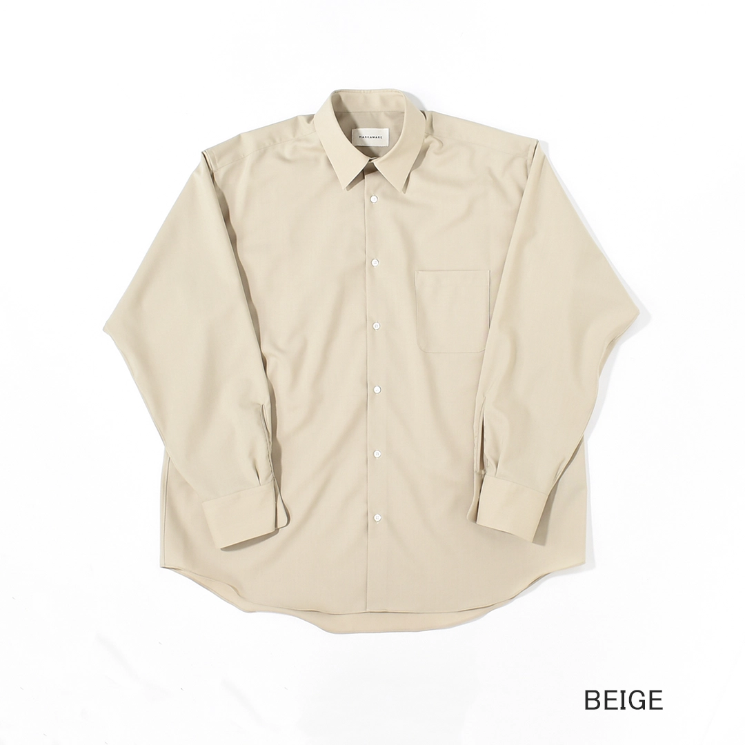 [a26a15sh01c]MARKAWARE (マーカウェア)Organic Wool 2/80 Tropical Comfort Fit Shirt(オーガニックウール2/80トロピカルコンフォートフィットシャツ)の商品画像