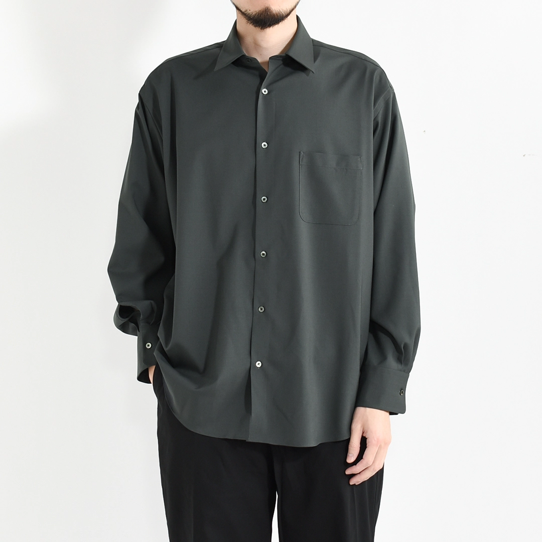 [a26a15sh01c]MARKAWARE (マーカウェア)Organic Wool 2/80 Tropical Comfort Fit Shirt(オーガニックウール2/80トロピカルコンフォートフィットシャツ)の商品画像