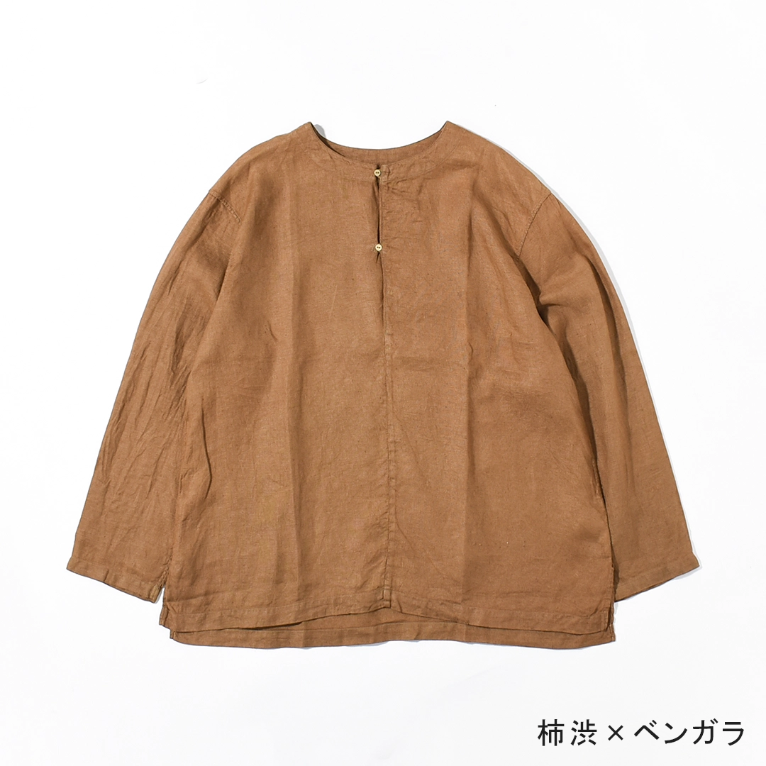 [SH-164DC]MITTAN(ミタン/ミッタン)亜麻大麻長袖プルオーバー(草木濃染)の商品画像