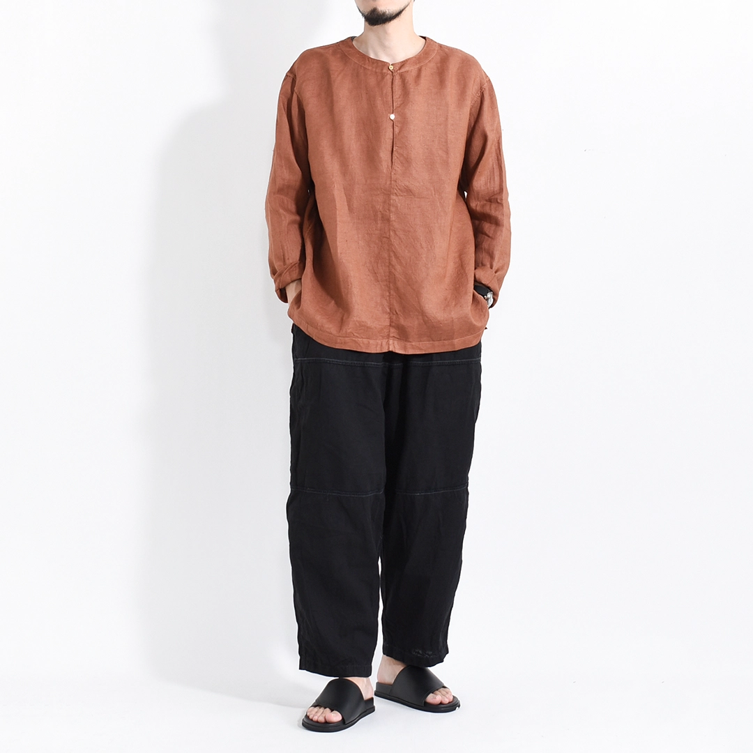 [SH-164DC]MITTAN(ミタン/ミッタン)亜麻大麻長袖プルオーバー(草木濃染)の商品画像