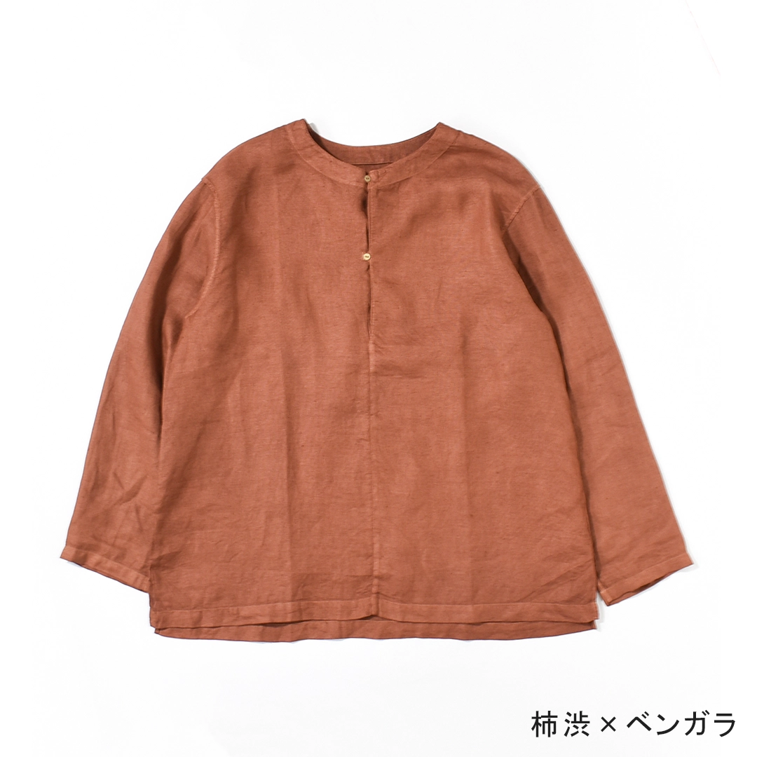 [SH-164DC]MITTAN(ミタン/ミッタン)亜麻大麻長袖プルオーバー(草木濃染)の商品画像