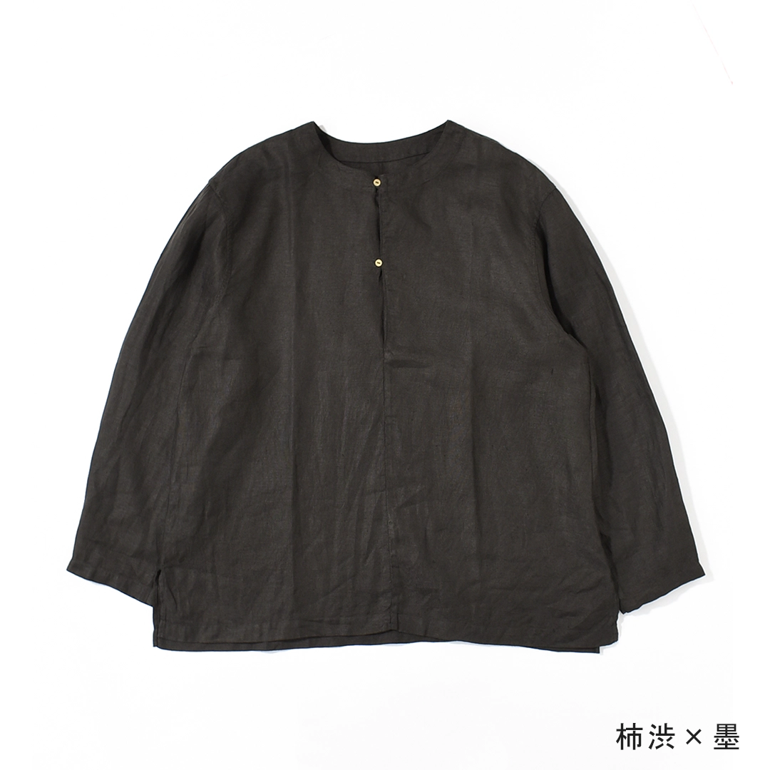 [SH-164DC]MITTAN(ミタン/ミッタン)亜麻大麻長袖プルオーバー(草木濃染)の商品画像