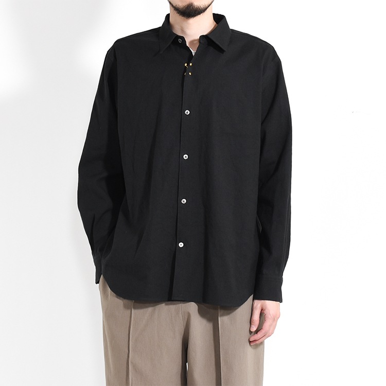 30% OFF】(KM251SH01A)KIMURA(キムラ/木村)Hook Front Shirt/Linen