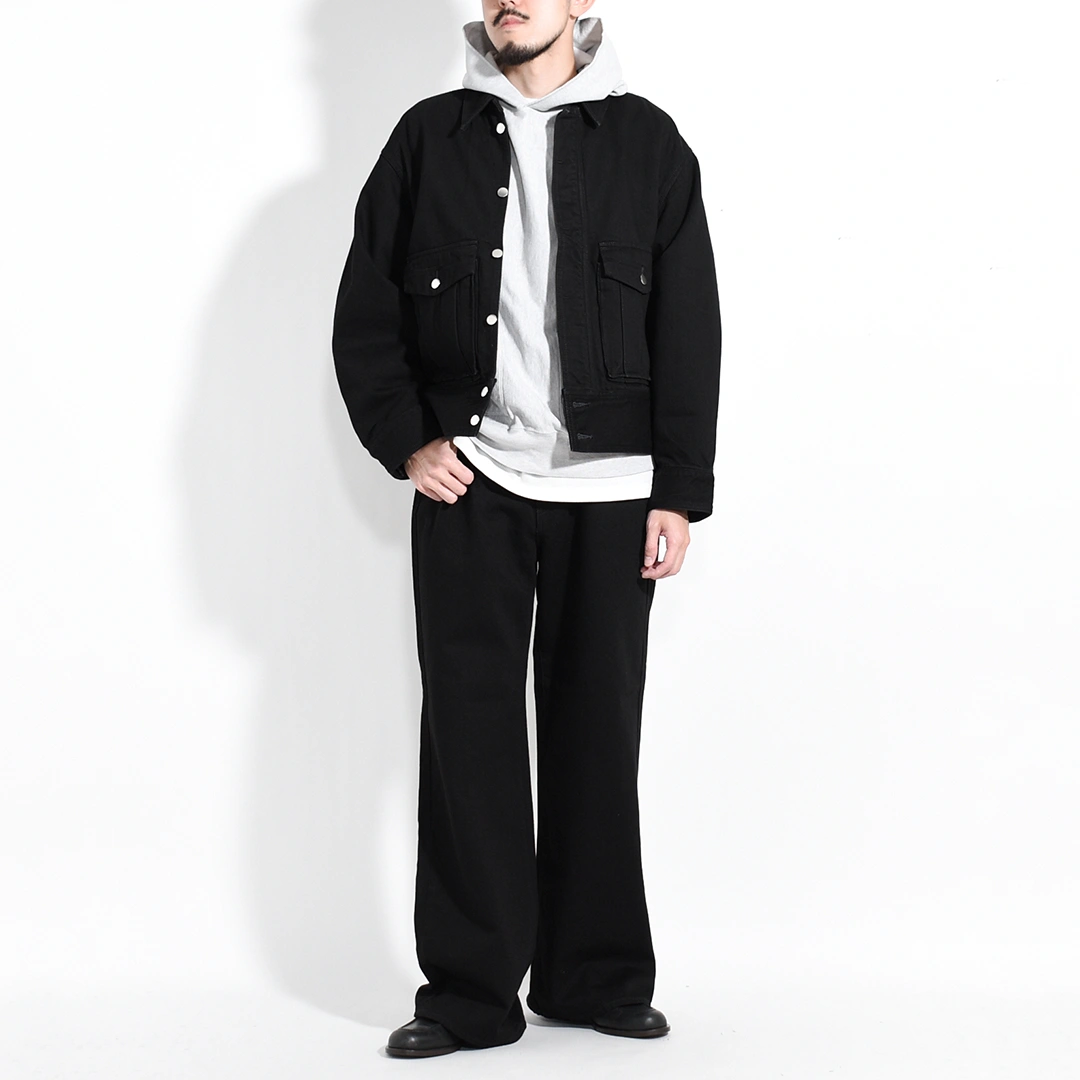 n0024]nakedgauge(ネイキッドゲージ)ONE WASH BLACK DENIM BLOUSON