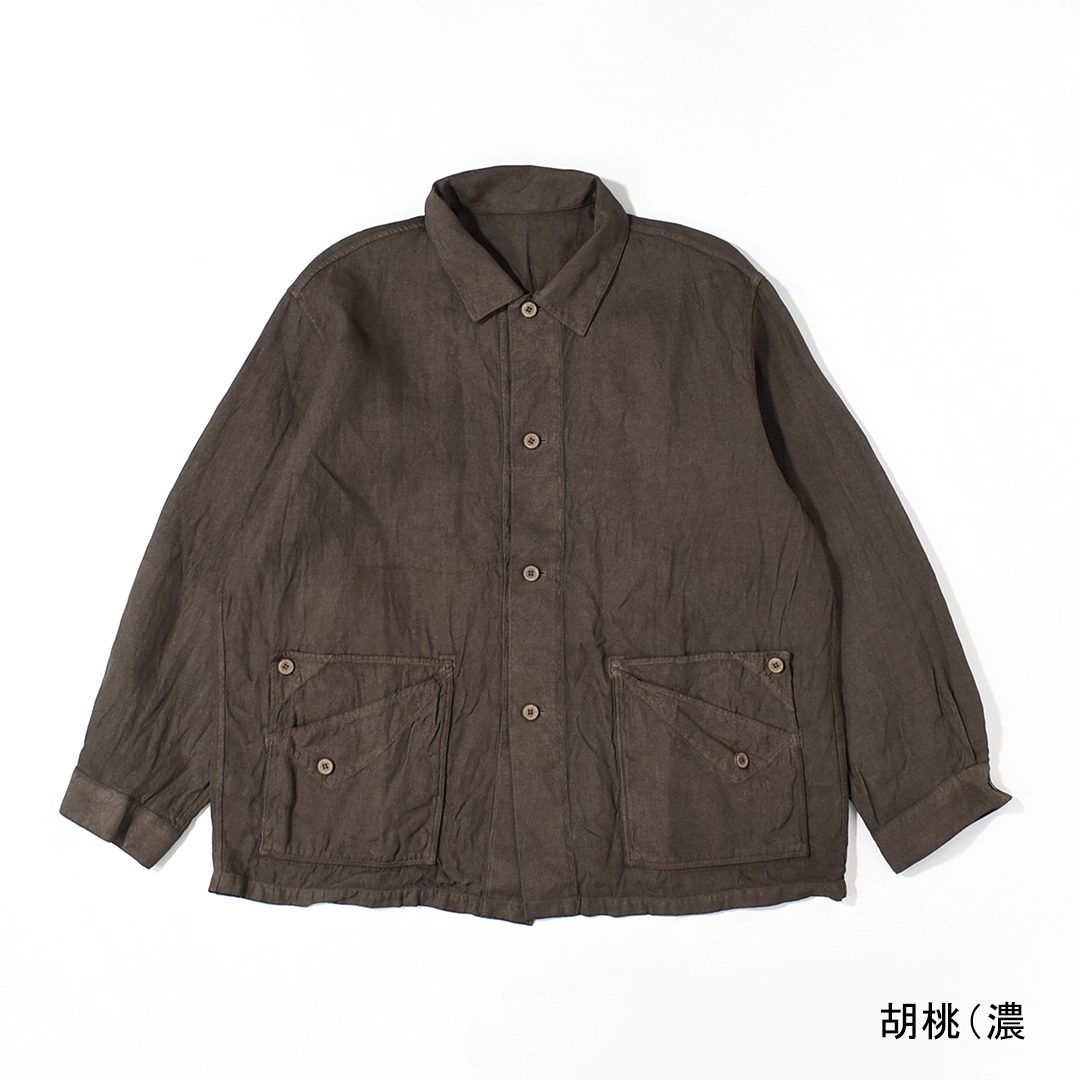 [JK-82DC]MITTAN(ミタン/ミッタン)和紙大麻ジャケット(草木濃染）の商品画像