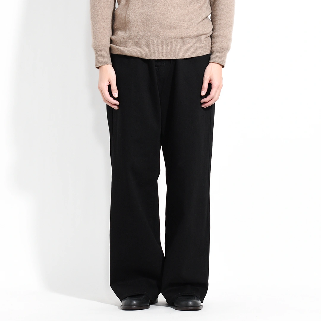 [n0025]nakedgauge(ネイキッドゲージ)ONE WASH BLACK DENIM ASHLEY JEANS(ワンウォッシュブラックデニムアシュリージーンズ/ブラックデニム)の商品画像