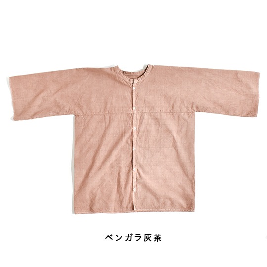 SH-25WBB]MITTAN(ミタン/ミッタン)半袖カディシャツ(ベンガラ染