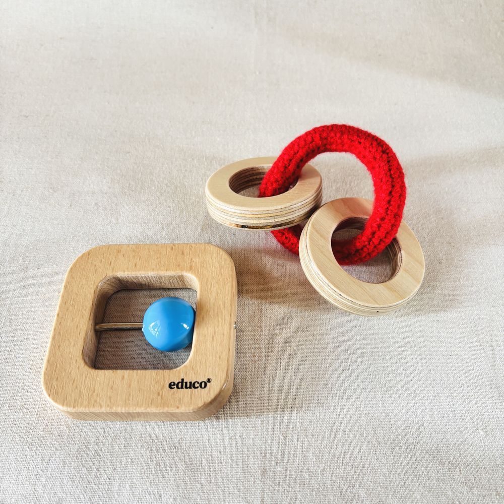 エデュコ educo ラトルとリング 2個セット Rattle the Rings 木の